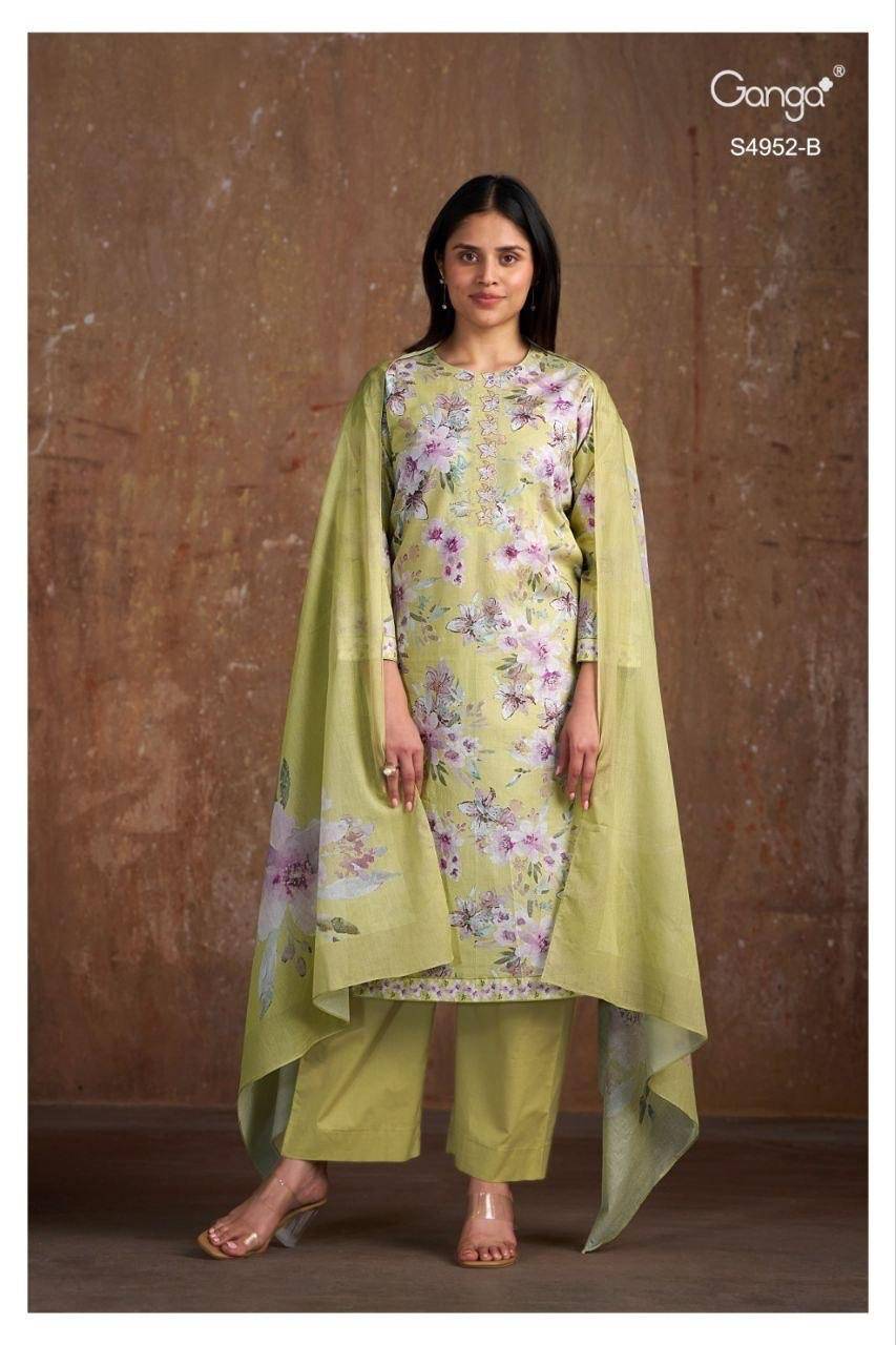 BINITA 4952 By Ganga Fashion Stylish Beautiful Colourful Cotton Dresses At Wholesale Price
